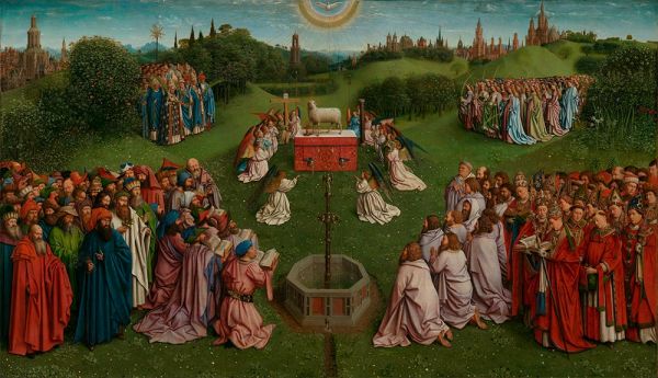 The Adoration of the Mystic Lamb (The Ghent Altarpiece) | Jan van Eyck | Painting Reproduction