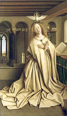Virgin Annunciate (The Ghent Altarpiece), 1432 | Jan van Eyck | Painting Reproduction