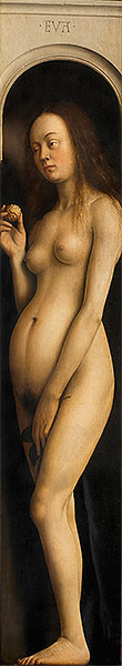 Eve (The Ghent Altarpiece), 1432 by Jan van Eyck | Painting Reproduction