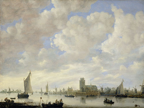 View of the Merwede off Dordrecht, c.1660 by Jan van Goyen | Painting Reproduction