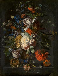 Blumenstrauss, 1714 von Jan van Huysum | Gemälde-Reproduktion