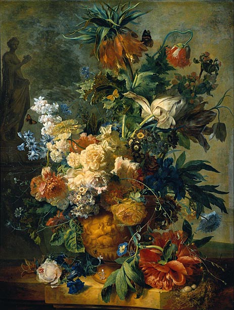 Still Life with Flowers, 1723 by Jan van Huysum | Painting Reproduction