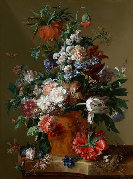 Vase of Flowers, 1722 | Jan van Huysum | Painting Reproduction