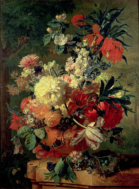 Blumen in Vase, 1726 | Jan van Huysum | Gemälde Reproduktion