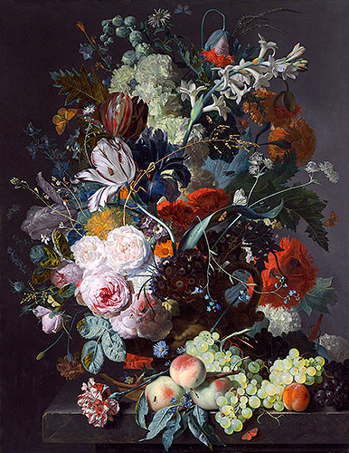 Still Life with Flowers and Fruit, c.1715 | Jan van Huysum | Painting Reproduction