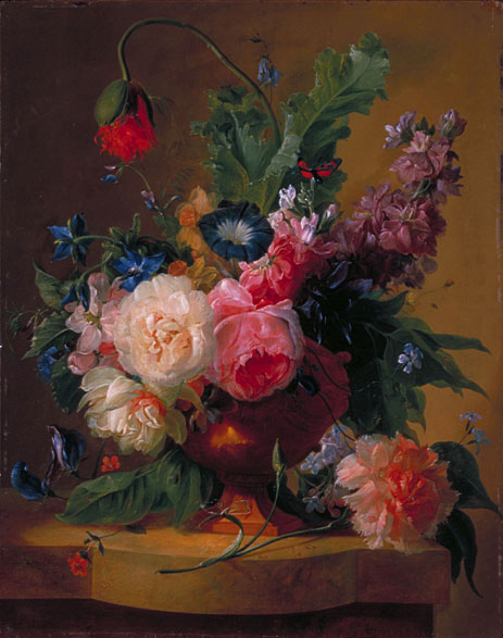 Flower Piece, 1740 by Jan van Huysum | Painting Reproduction