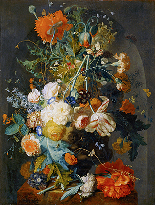 Vase of Flowers in a Niche, c.1725/35 | Jan van Huysum | Gemälde Reproduktion
