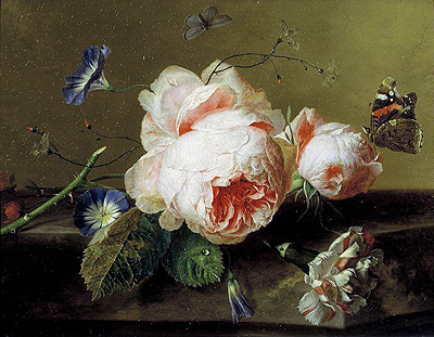 Still Life with Flowers and Butterfly, c.1735 | Jan van Huysum