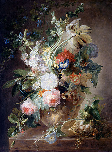 Vase with Flowers, n.d. | Jan van Huysum | Gemälde Reproduktion