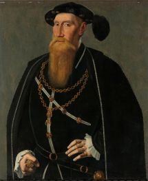 Porträt von Reinoud III. von Brederode | Jan van Scorel | Gemälde Reproduktion