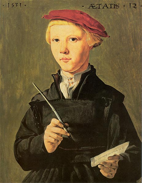 The Schoolboy, 1531 by Jan van Scorel | Painting Reproduction