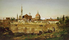 Florenz, 1875 von Jasper Francis Cropsey | Gemälde-Reproduktion