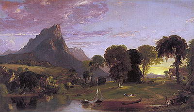 View near Sherburne, Chenango County, New York, 1853 | Jasper Francis Cropsey | Painting Reproduction