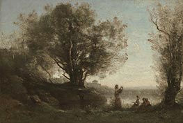 Orpheus Lamenting Eurydice, c.1861/65 by Corot | Painting Reproduction