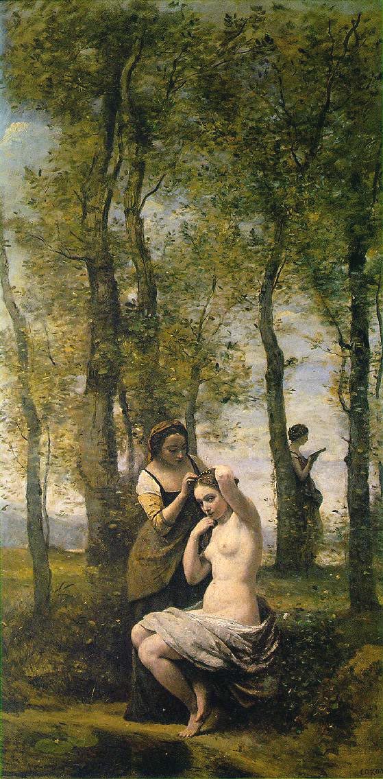 La Toilette (Landschaft mit Figuren) | Corot | Gemälde Reproduktion