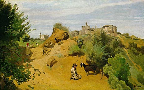 The Goat-Herd of Genzano, 1843 | Corot | Gemälde Reproduktion