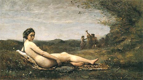 Repose, 1860 by Corot | Painting Reproduction