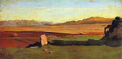Roman Countryside, undated | Corot | Painting Reproduction