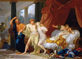 Socrates Dragging Alcibiades from the Arms of Voluptuous Pleasure | Baron Jean Baptiste Regnault | Painting Reproduction