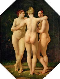 The Three Graces, 1793 by Baron Jean Baptiste Regnault | Painting Reproduction