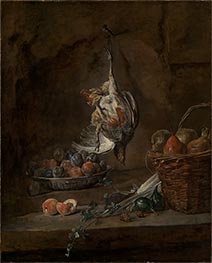 Stillleben mit totem Rebhuhn, c.1728 von Chardin | Gemälde-Reproduktion