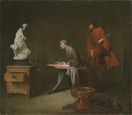 The Drawing Lesson, c.1748/53 by Chardin | Painting Reproduction