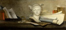 Stilleben mit Attributen der Künste | Chardin | Gemälde Reproduktion