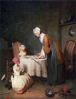 Saying Grase (Le Beneoicite), 1744 | Chardin | Painting Reproduction