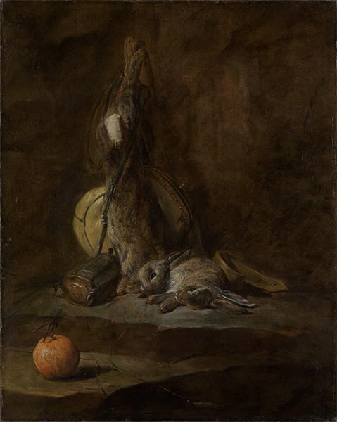 Stillleben mit totem Kaninchen, c.1728 | Chardin | Gemälde Reproduktion