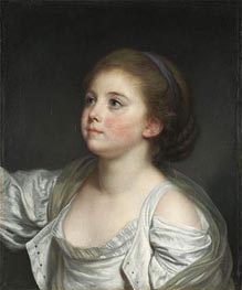 A Girl, c.1765/80 von Jean-Baptiste Greuze | Gemälde-Reproduktion