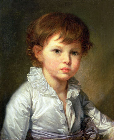 Portrait of Count Pavel Stroganov as A Child, 1778 | Jean-Baptiste Greuze | Gemälde Reproduktion