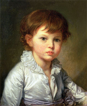 Portrait of Count Pavel Stroganov as A Child, 1778 by Jean-Baptiste Greuze | Painting Reproduction
