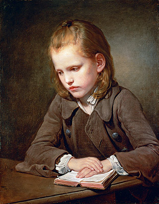 A Boy with a Lesson Book, 1757 | Jean-Baptiste Greuze | Painting Reproduction