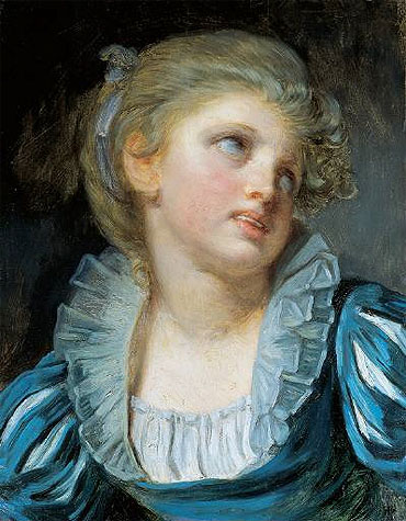 Girl in a Blue Dress, c.1804 by Jean-Baptiste Greuze | Canvas Print