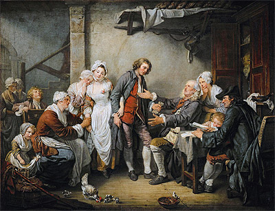 The Village Agreement, 1761 | Jean-Baptiste Greuze | Gemälde Reproduktion
