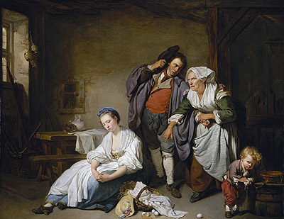 Broken Eggs, 1756 by Jean-Baptiste Greuze | Canvas Print