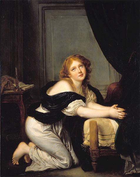 Morgengebet, n.d. | Jean-Baptiste Greuze | Gemälde Reproduktion