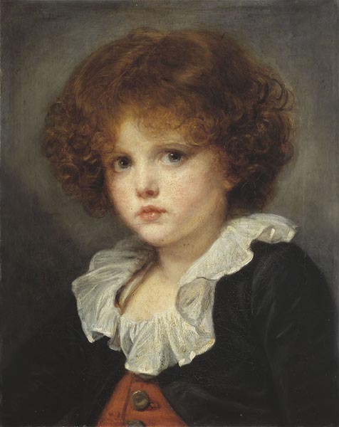 Little Boy in a Red Vest, c.1775 | Jean-Baptiste Greuze | Painting Reproduction