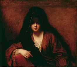 Young Woman Wearing a Shawl | Jean-Baptiste Santerre | Gemälde Reproduktion