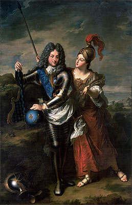 Philippe II d'Orleans the Regent of France and Madame de Parabere as Minerva, c.1716 | Jean-Baptiste Santerre | Gemälde Reproduktion