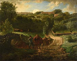 The Cousin Hamlet at Greville, 1854 by Millet | Painting Reproduction