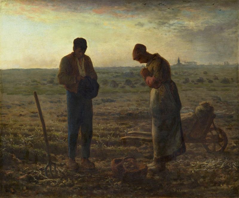 The Angelus, c.1857/59 by Millet | Painting Reproduction