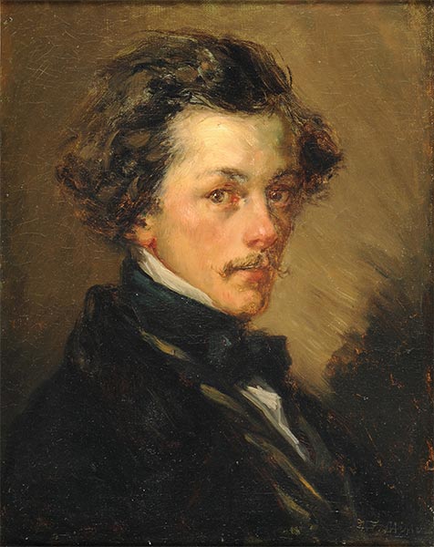 Portrait of an Anonymous Man, c.1845 by Millet | Painting Reproduction