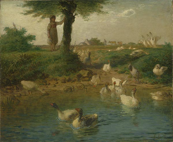 Das Gänsemädchen, c.1866/67 | Millet | Gemälde Reproduktion
