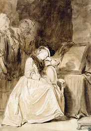 The Dreamer, c.1775/80 von Fragonard | Gemälde-Reproduktion