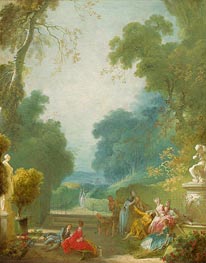 A Game of Hot Cockles, c.1767/73 by Fragonard | Painting Reproduction