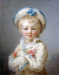 A Boy as Pierrot, c.1780 by Fragonard | Painting Reproduction
