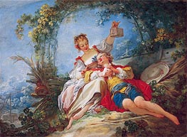 Happy Lovers, c.1760/65 by Fragonard | Painting Reproduction