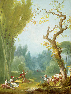 A Game of Horse and Rider, c.1767/73 | Fragonard | Painting Reproduction