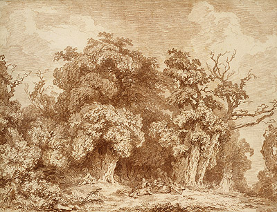 A Gathering at Woods' Edge | Fragonard | Painting Reproduction